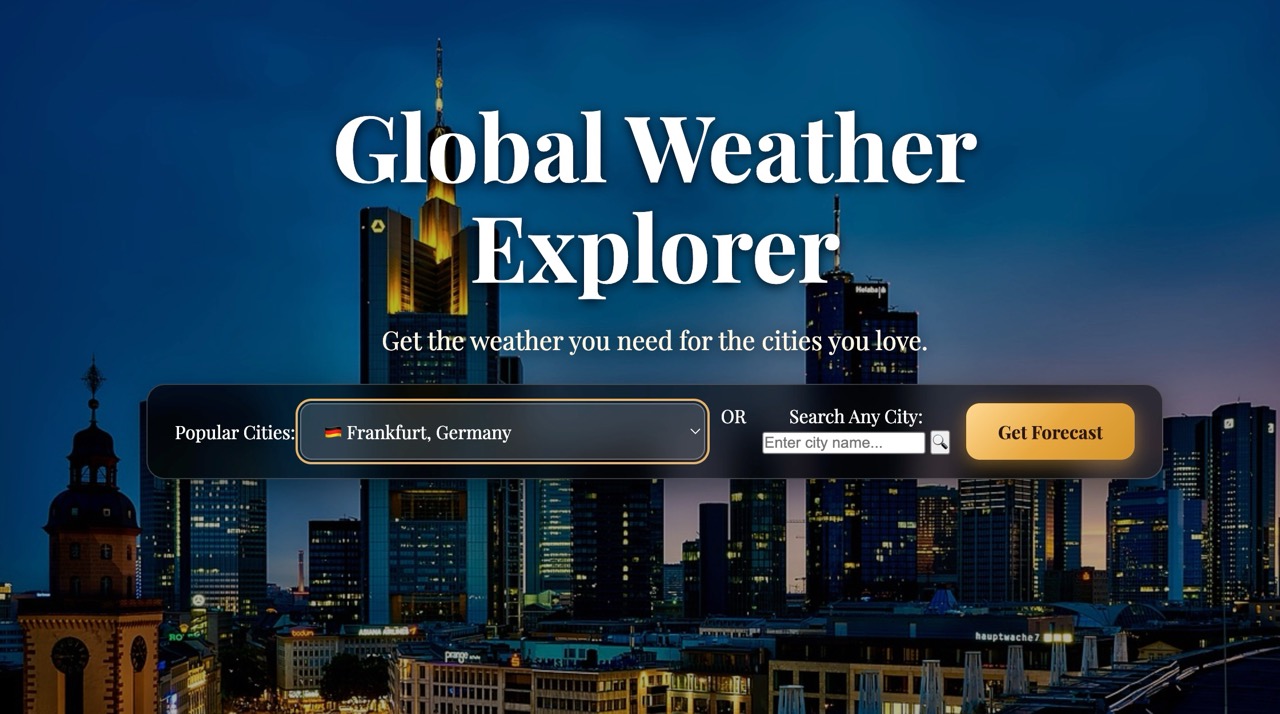 Global Weather Explorer Banner